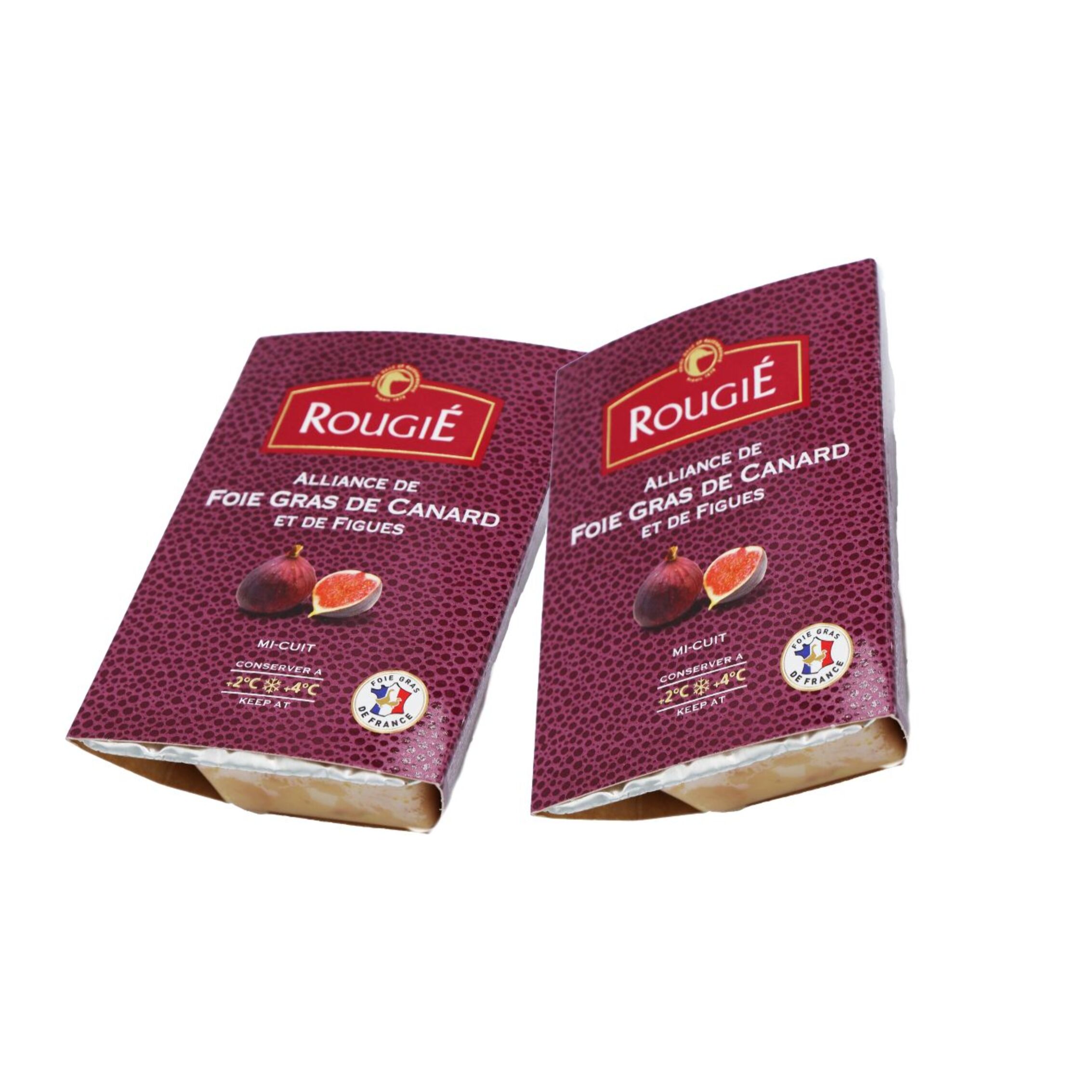 Lot de 2 - Foie Gras de Canard entier aux Figues 180g - mi-cuit