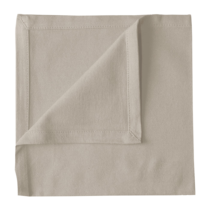Serviette de table unie et colorée - Ecru
