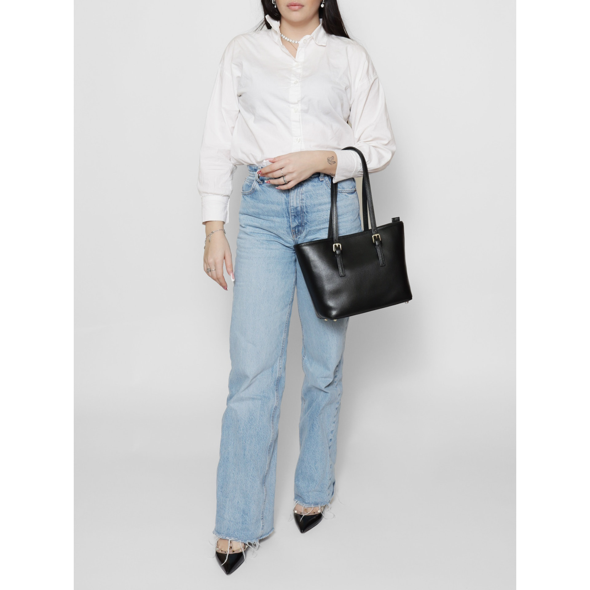 Borsa a spalla da donna - Modello Chantal - Vera pelle - 26.0 x 23.0 x 12.0 cm
