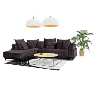 Canapé Tissu Angle gauche Fiorenzo - 4 Places