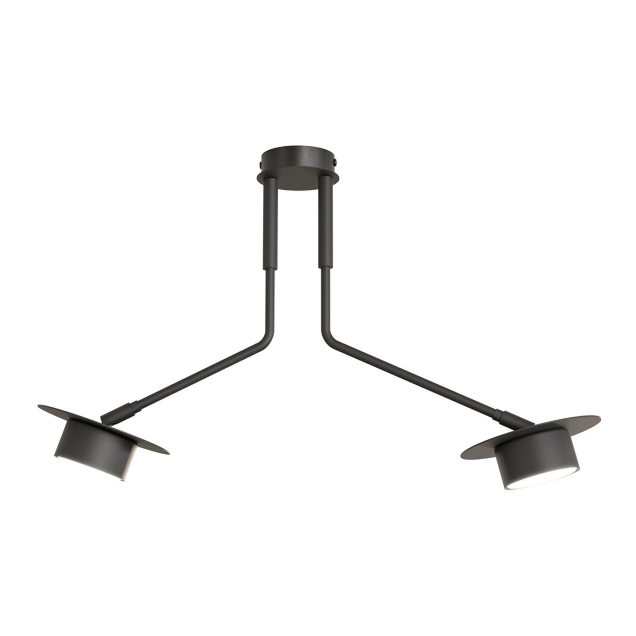 Lampada a sospensione MIZU in acciaio nero opaco