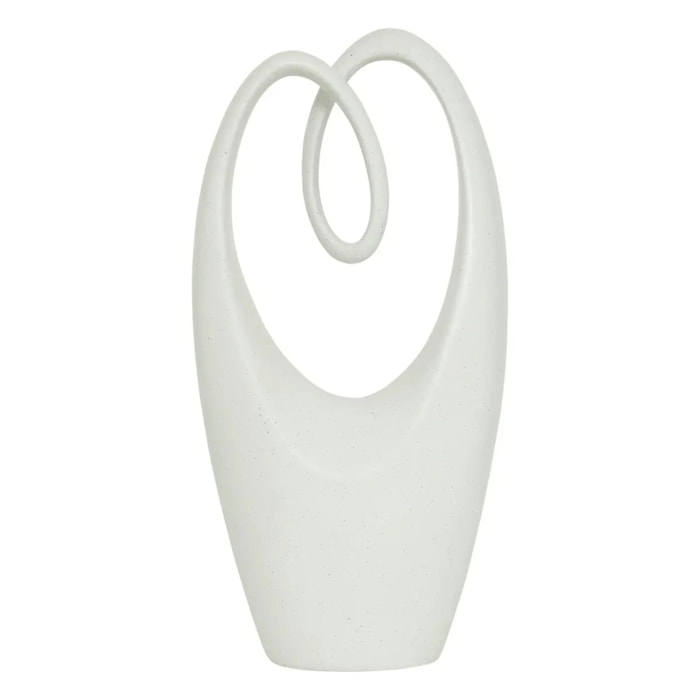 Déco à poser Davy H.44cm résine blanc