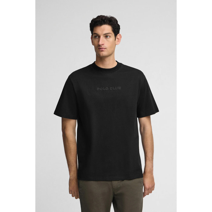 Camiseta JK negra con logo contrastado Polo Club