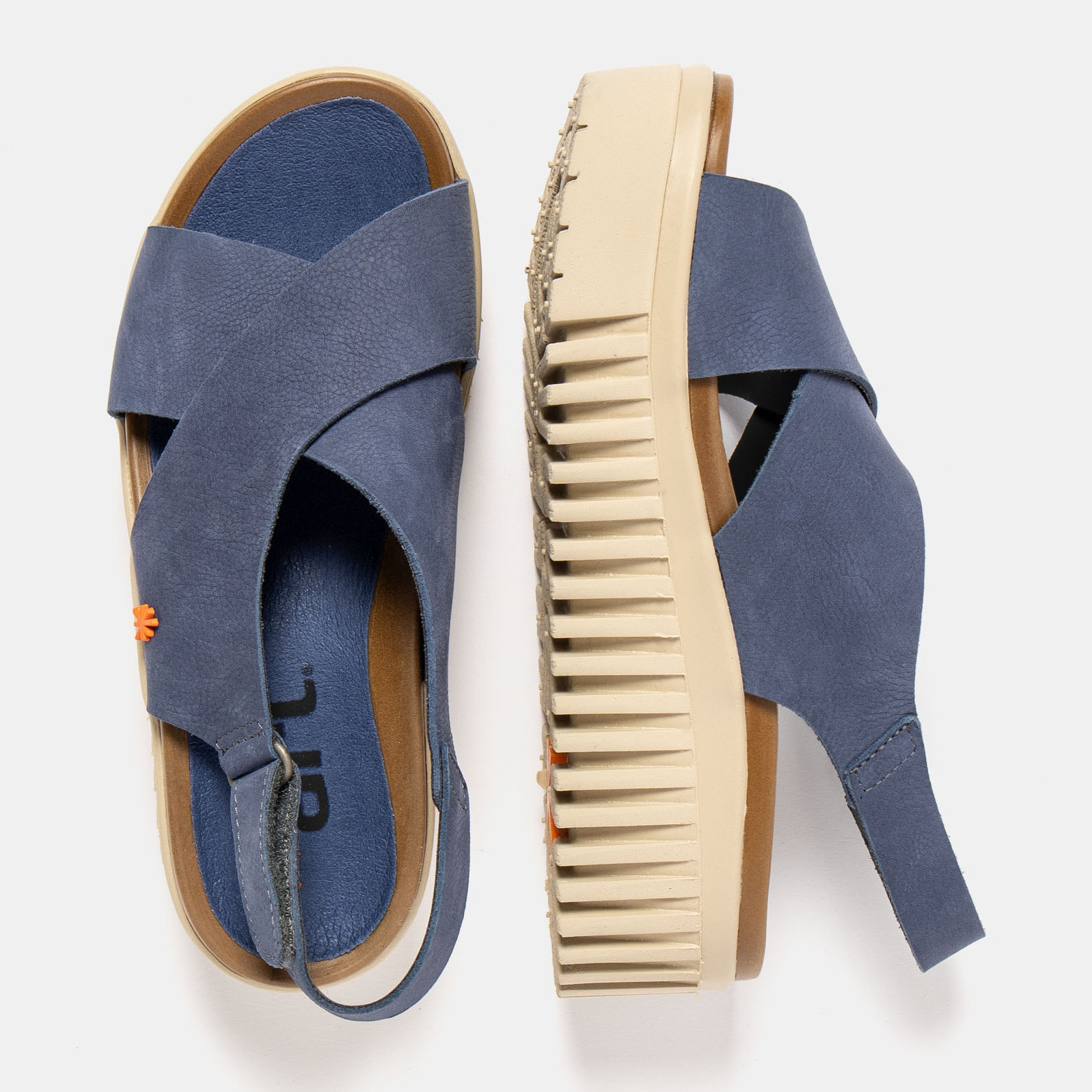 Sandalia de cuña 1574 NOBUCK OCEAN/BRIGHTON color Ocean
