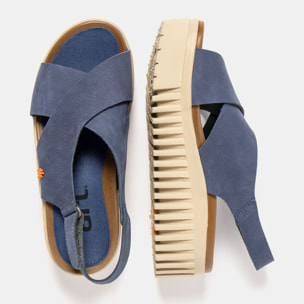 Sandalia de cuña 1574 NOBUCK OCEAN/BRIGHTON color Ocean
