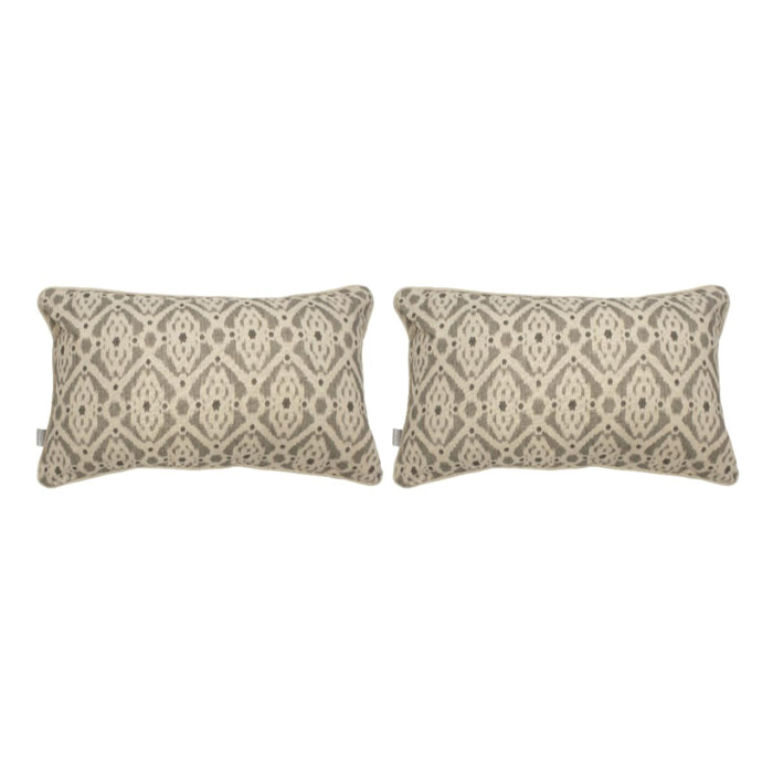 Lot de 2 housses de coussin FORMENTERA COORD - gris