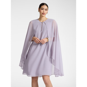 Elena Mirò - Vestido en capas de georgette - Violeta