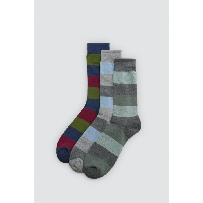 Confezione da 3 calzini termici alti stampati senza polsini