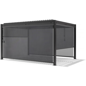 Store pergola bioclimatique - 367 x 208 cm - Gris anthracite