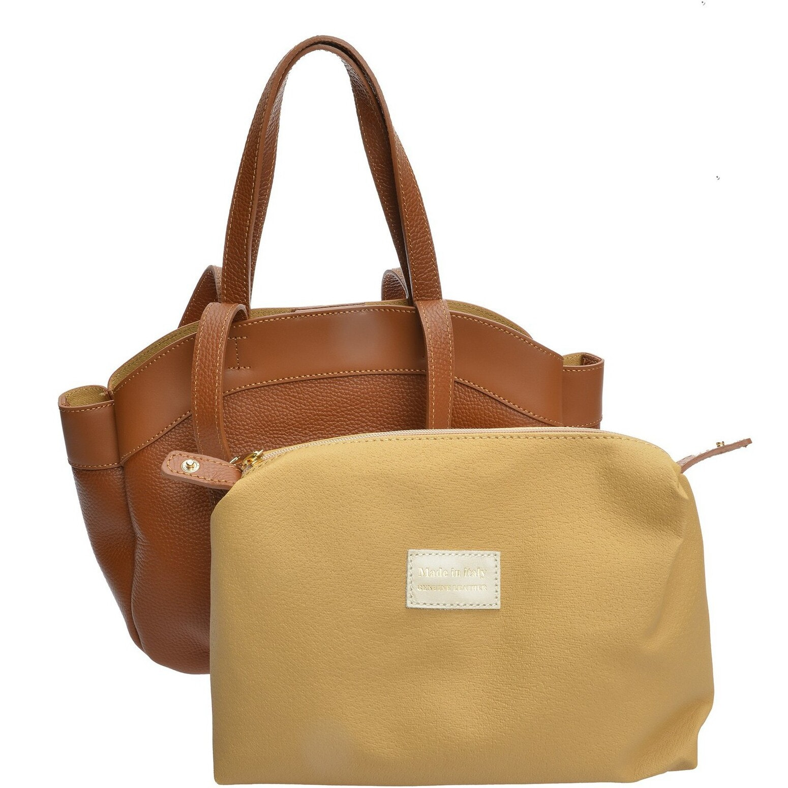 Borsa a tracolla Anna Luchini Cammello