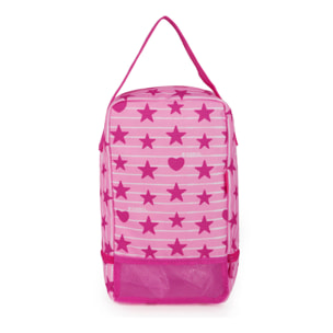 Zapatillero Gabol Shiny rosa con asa de sujeción