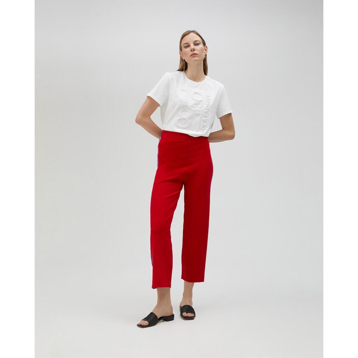 Pantaloni Coulette Rossi