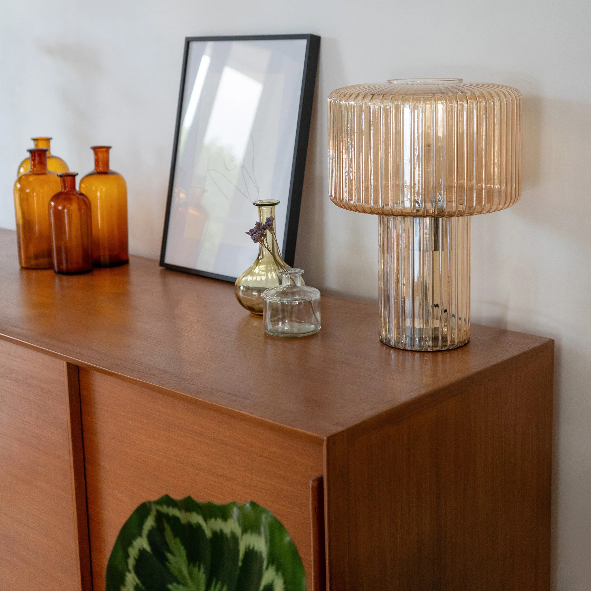 Lampe en verre cannelé - Verra