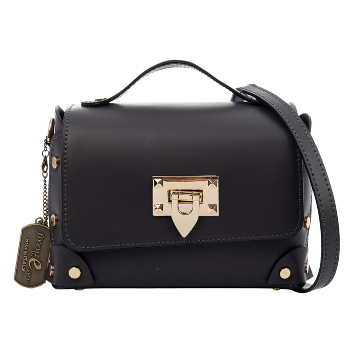 Barrali Bolso bandolera Mujer.Piel auténtica Ruga