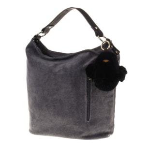 Scoglitti Portachiavi Donna.Pelle autentica Pelle di Coniglio Rex