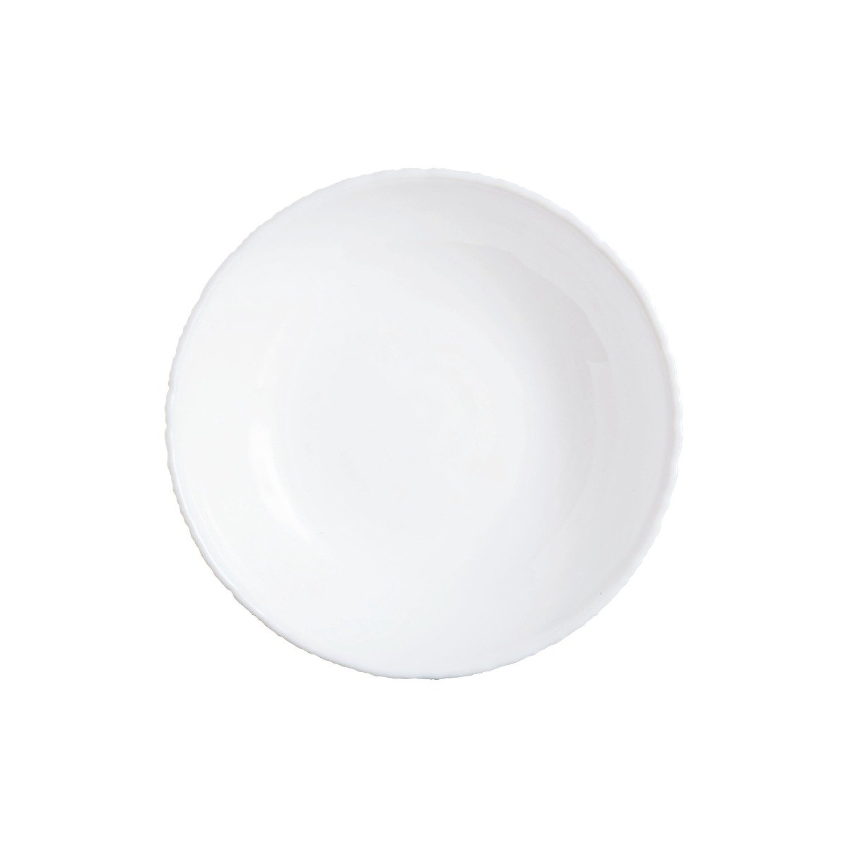 Assiette creuse blanche 21cm Ammonite - Luminarc - Verre opale extra résistant