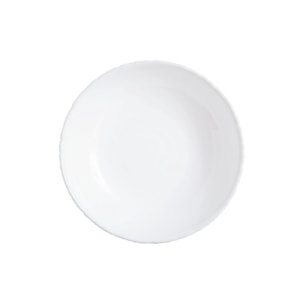 Assiette creuse blanche 21cm Ammonite - Luminarc - Verre opale extra résistant