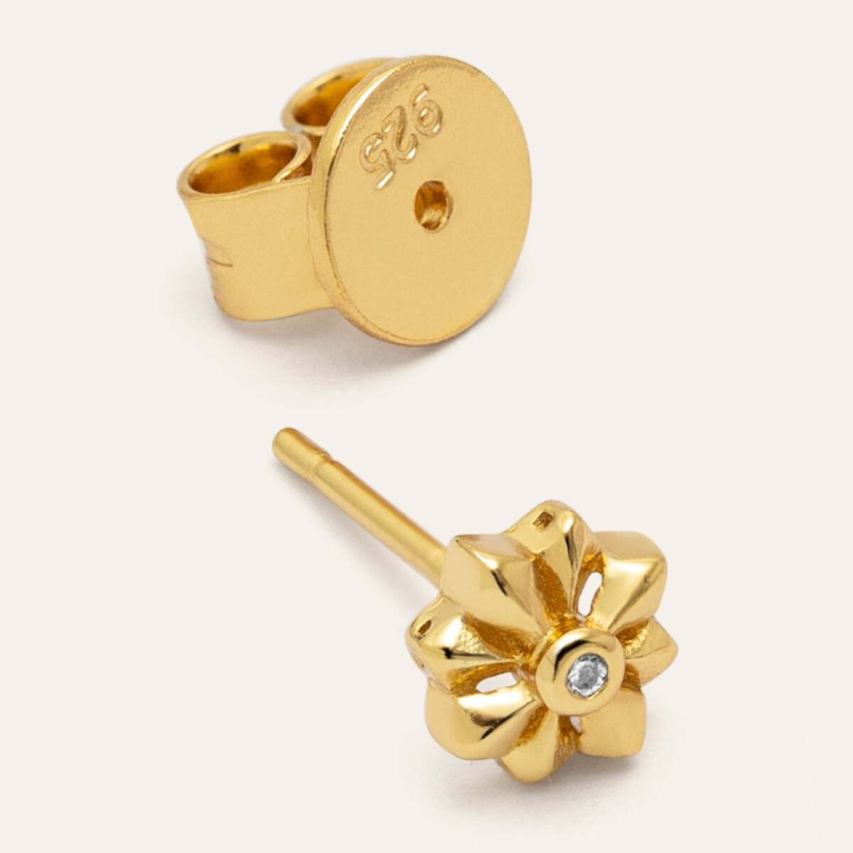 Orecchino Florencia Argento Placcato Oro