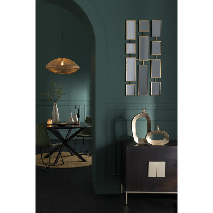 J-Line vase Ovale - aluminium - or - large - 46 cm de hauteur