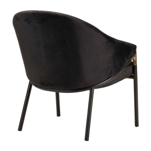 Silla Velvet Negro Atlanta 64x69x78 Cm