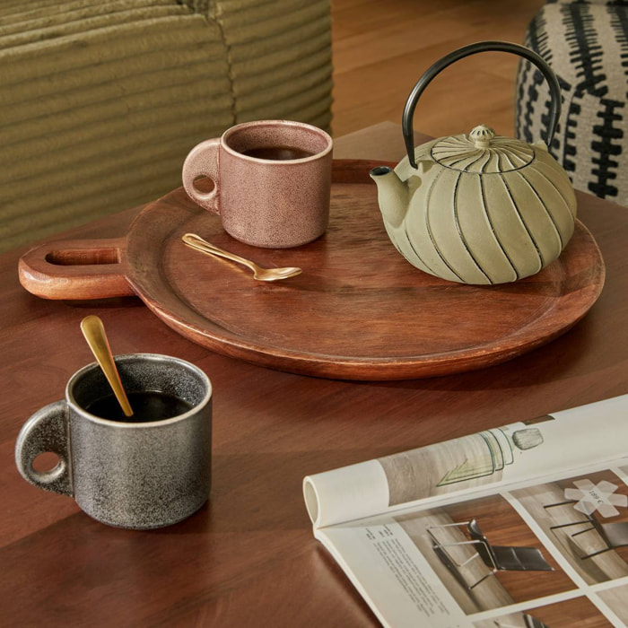 Assiette de présentation Nyero ronde 39x47cm marron