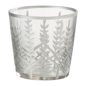 J-Line photophore Chloé - verre - transparent/argent - small - 2 pièces