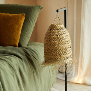 Abat-jour tube fibre de palmier - Naturel