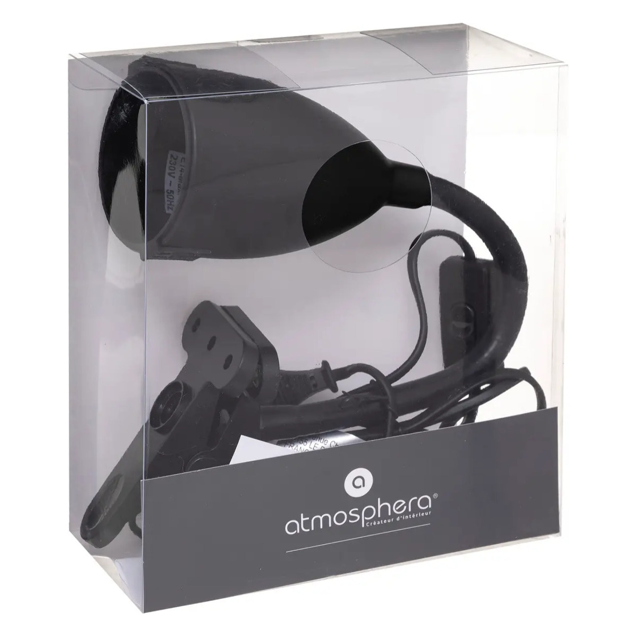 Lampe pince "Sily" noir H43cm