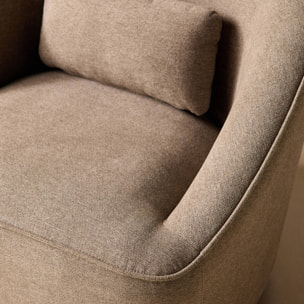 Fauteuil pivotant 360 avec coussin tissu LANA