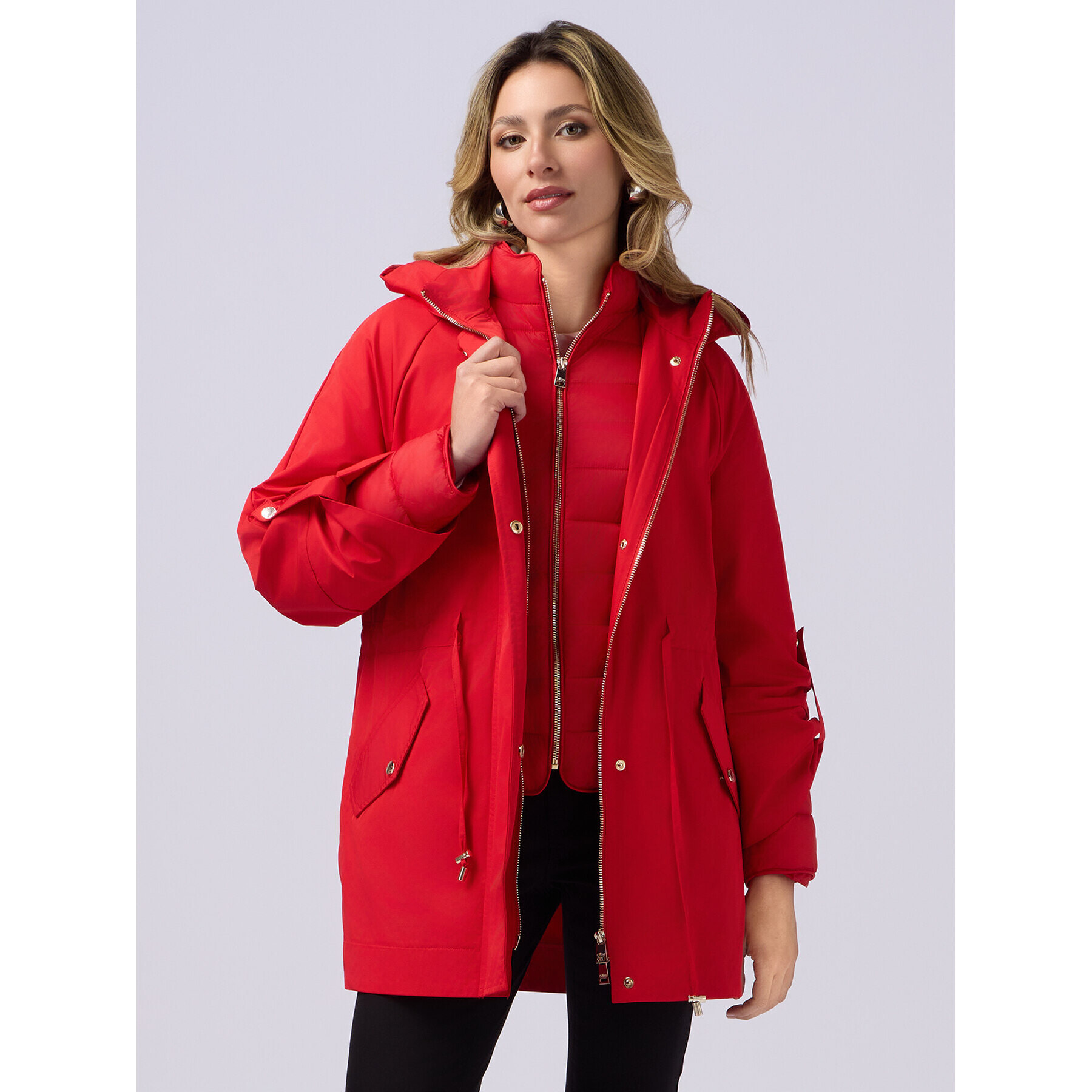 Oltre - Parka con plumífero a juego - Rojo