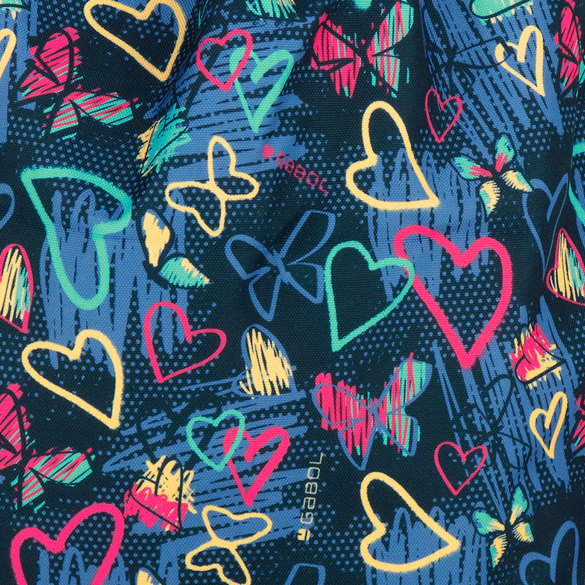 Bolso infantil Gabol TIZAS con corazones y resistente al agua