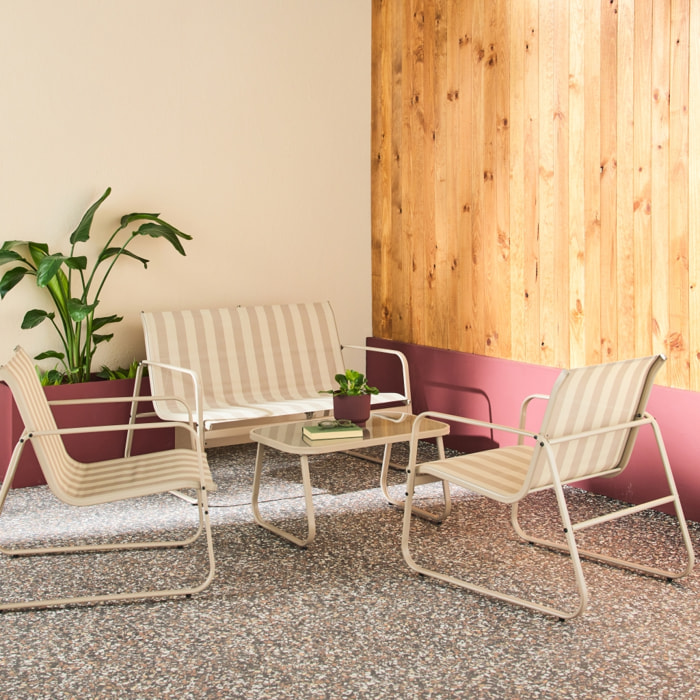 Salon de jardin métal 4 places SILVI