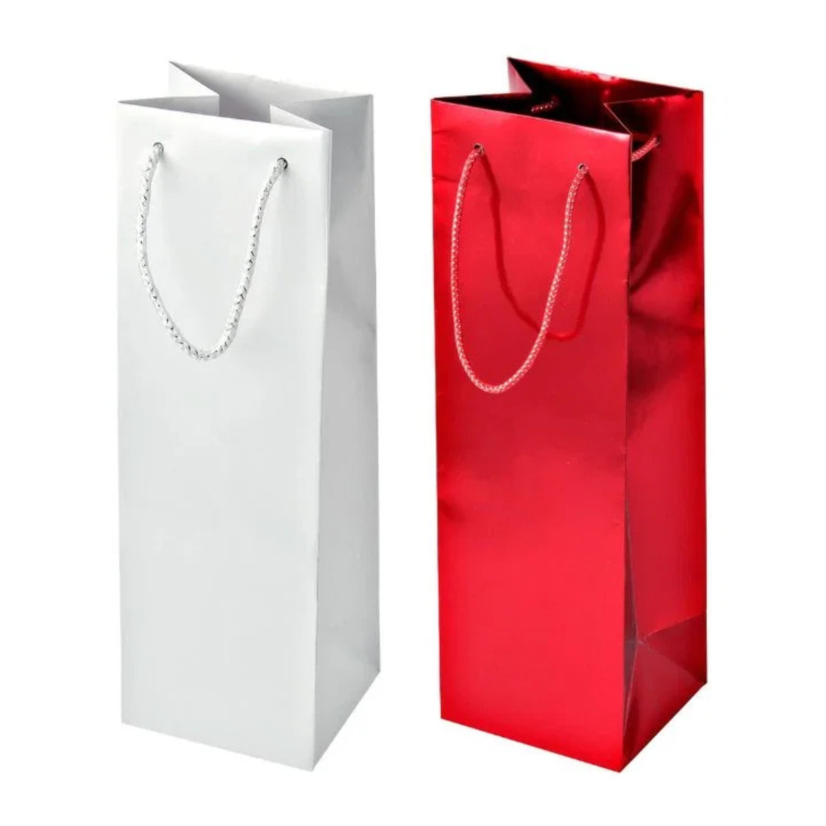 Lot de 2 pochettes cadeau pour bouteille de vin ou de champagne Fackelmann