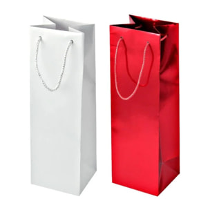 Lot de 2 pochettes cadeau pour bouteille de vin ou de champagne Fackelmann