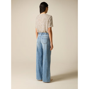 Oltre - Jeans palazzo - Light - blue