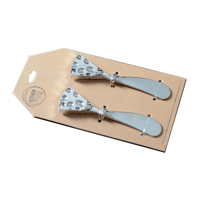 TARTINEUR DESIGN FROMAGE ARGENT - LOT DE 2