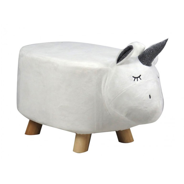 Pouf enfant Licorne en tissu doux - LICORNE