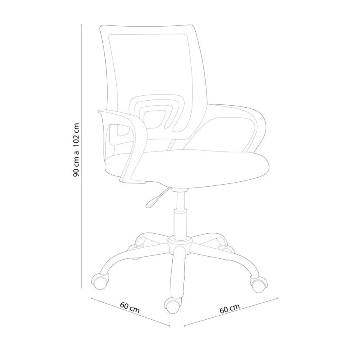 Silla de oficina Vita Negro - Gris Vita