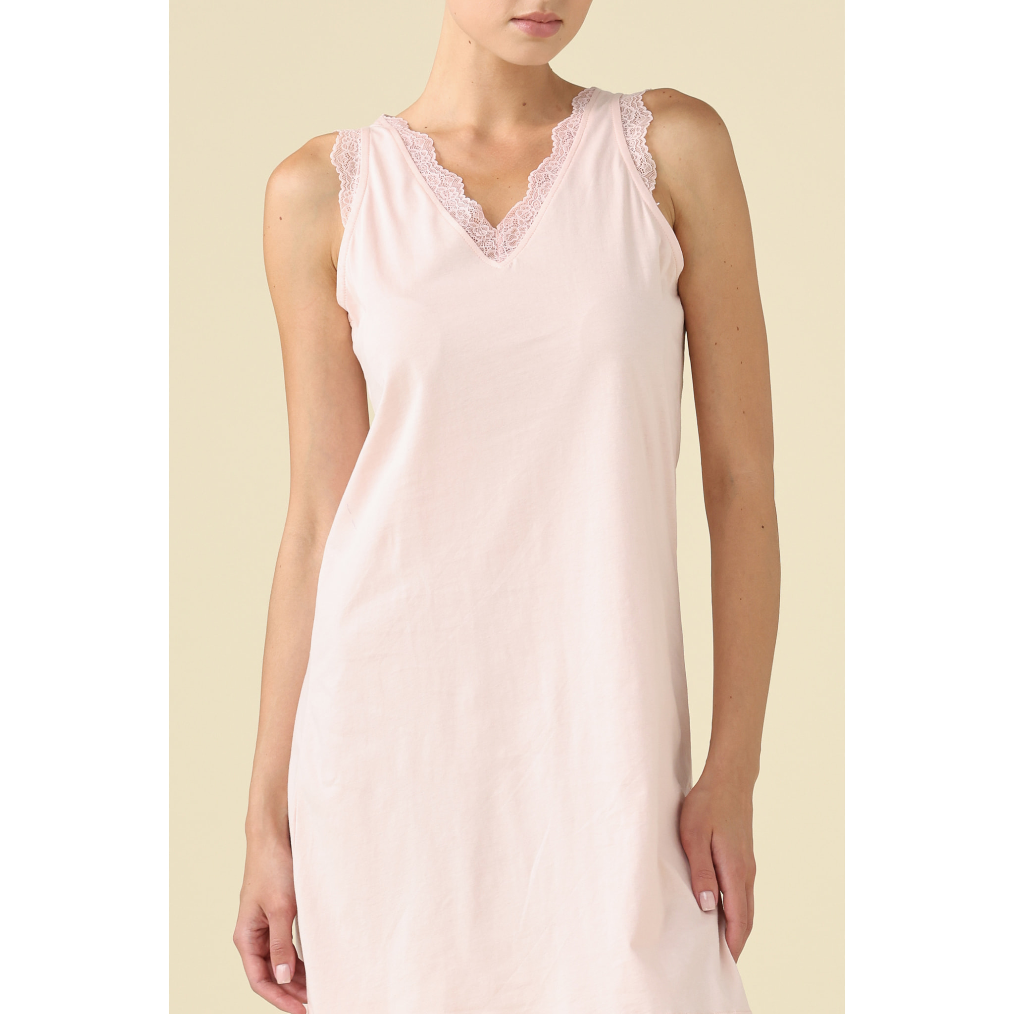 Camicia da notte donna estiva in cotone articolo essential. Noidinotte