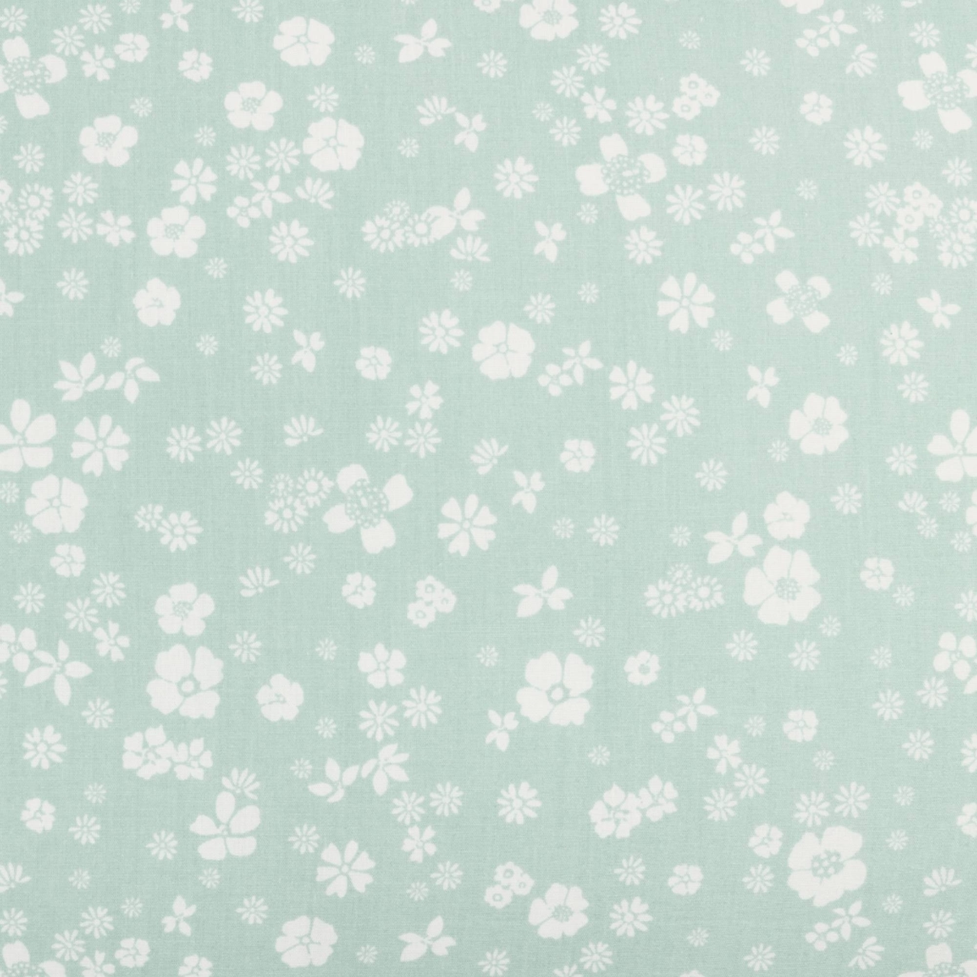 Funda almohada algodón flores Mapatchi color azul aqua