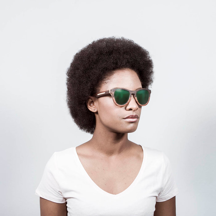 Gafas de sol OCEAN WEDGE - 5 capas marrón / Revo polarizada verde