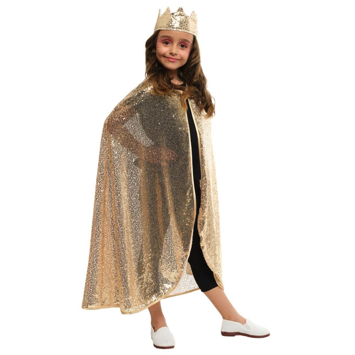 SET PRINCESA ORO ROSA BRILLANTE INF (CAPA+CORONA)