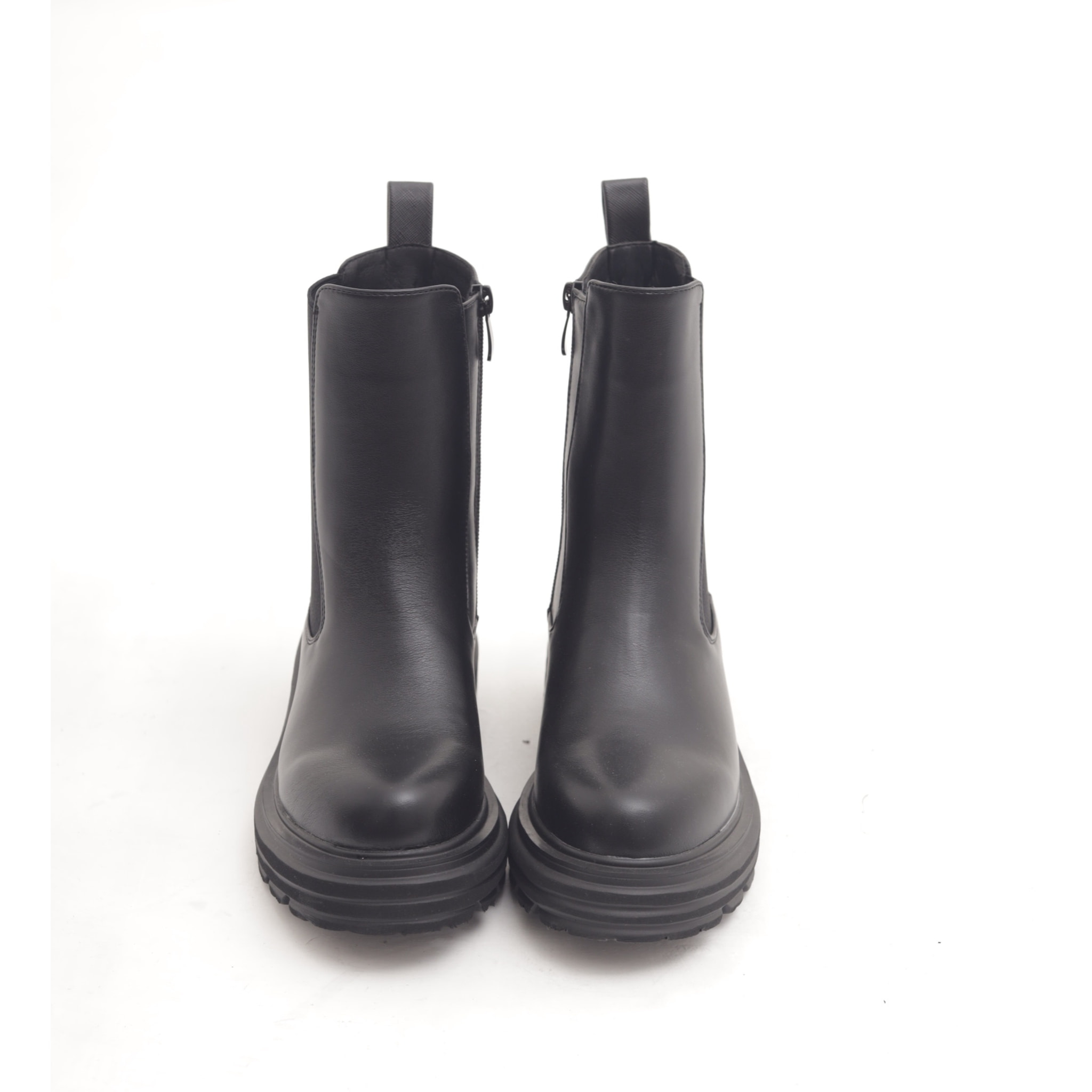 STIVALETTO ELASTICO E ZIP NERO