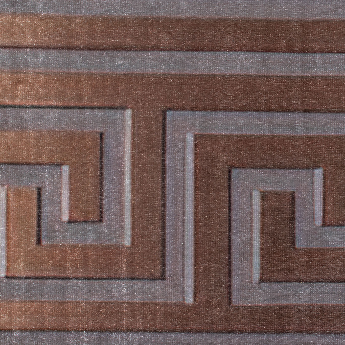 STAMPA - Tapis salon motif effet mabre antidérapant et lavable en machine à 30°C doré