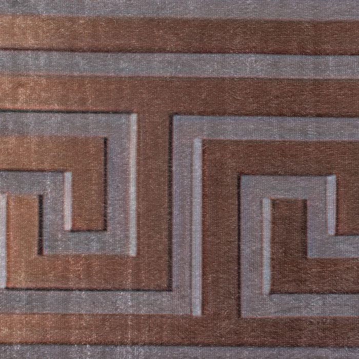 STAMPA - Tapis salon motif effet mabre antidérapant et lavable en machine à 30°C doré