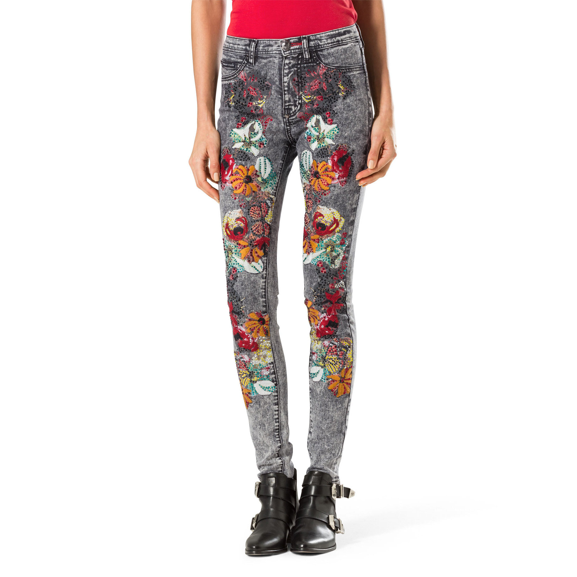 PHILIPP PLEIN high waits jeggings "misterious way"