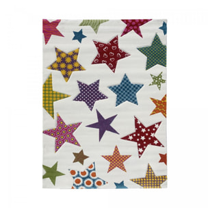 Tapis enfant Étoiles multicolores, facile d'entretien