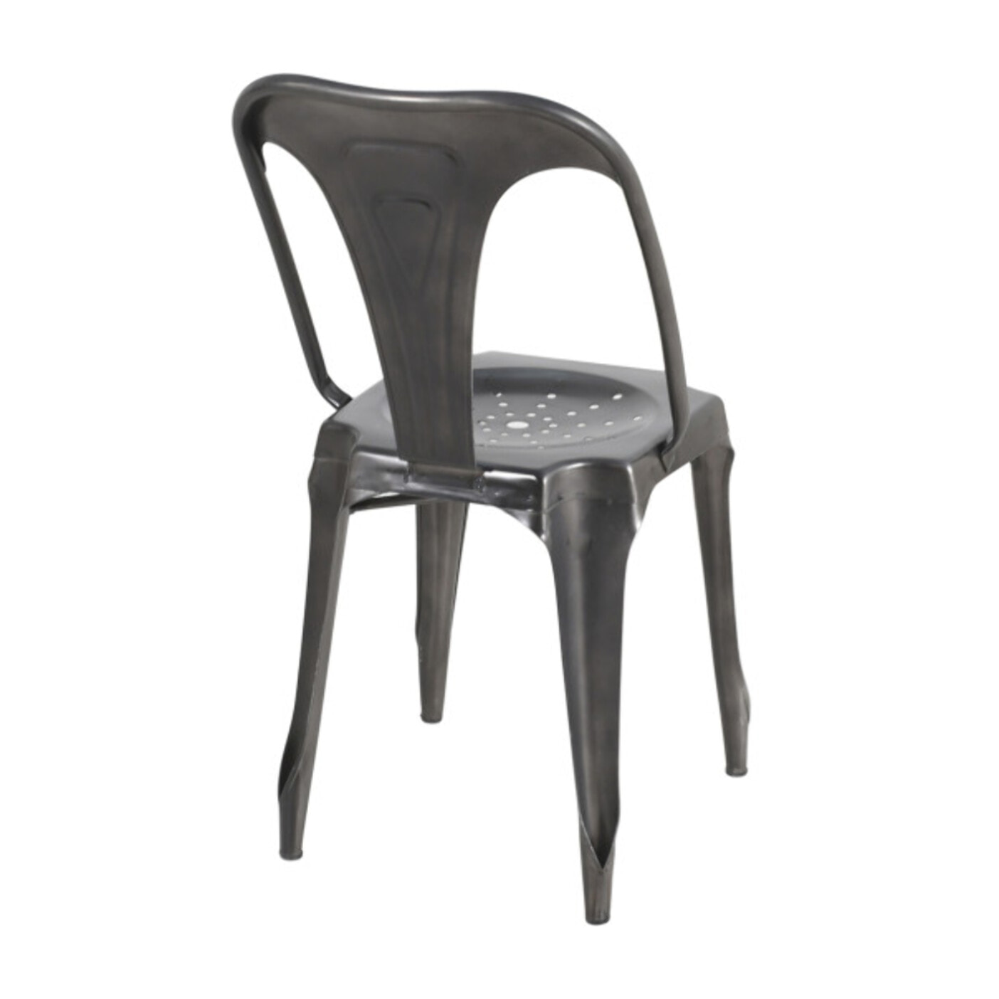 Chaise industrielle vintage en métal empilable – STEAL
