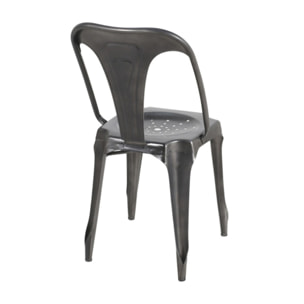 Chaise industrielle vintage en métal empilable – STEAL