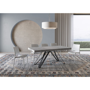 Tavolo allungabile 90x180/440 cm Terium cemento gambe antracite